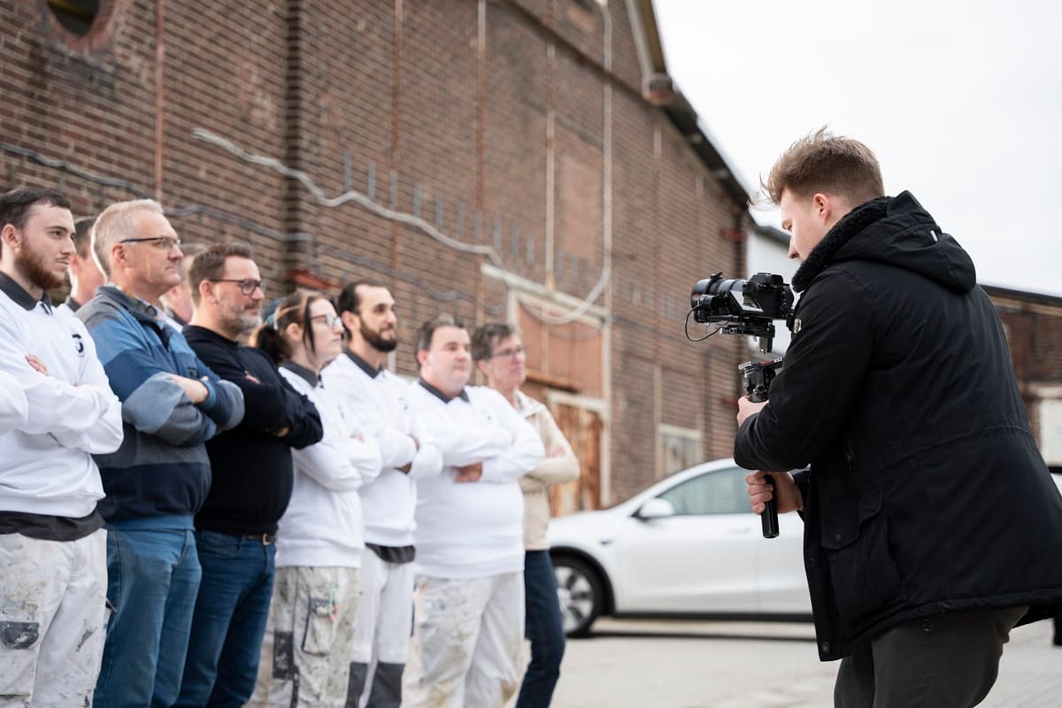 Das Team von Jahnke Pictures bei der Videoproduktion